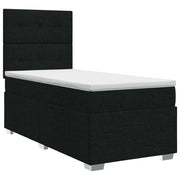Letto box spring con materasso Nero 80 x 200 cm Tessuto 3454010