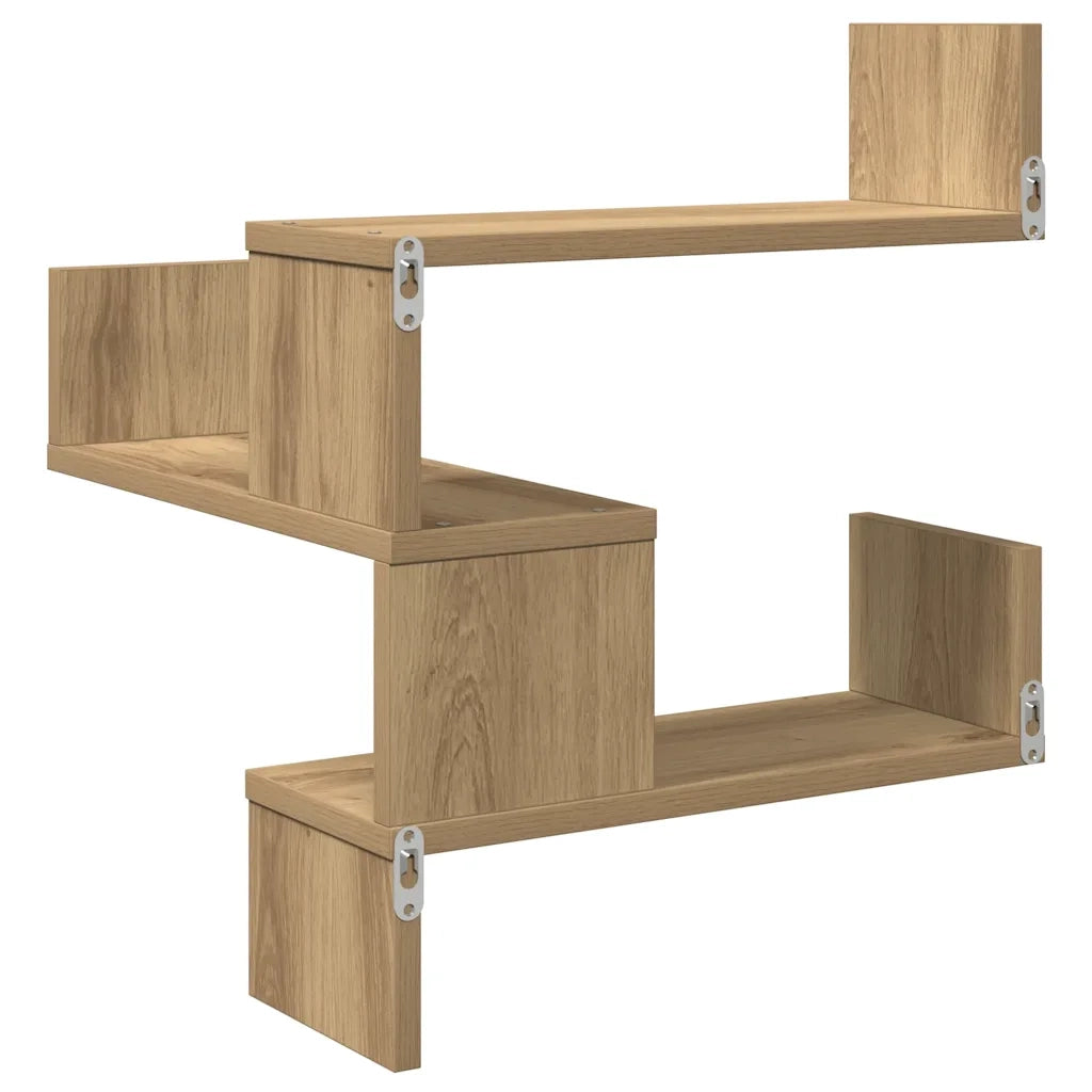 vidaXL Scaffale Angolare Muro Artigianale 40x40x49,5 cm in Truciolato