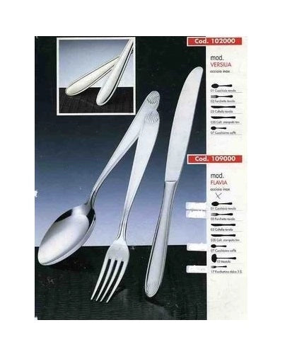Set 12 Cucchiai da Tavola Flavia in Acciaio Inox Pintinox