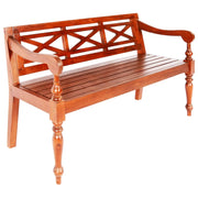 Panca/panca Batavia 123 x 50 x 81 cm legno massello di mogano marrone scuro 02_0010923