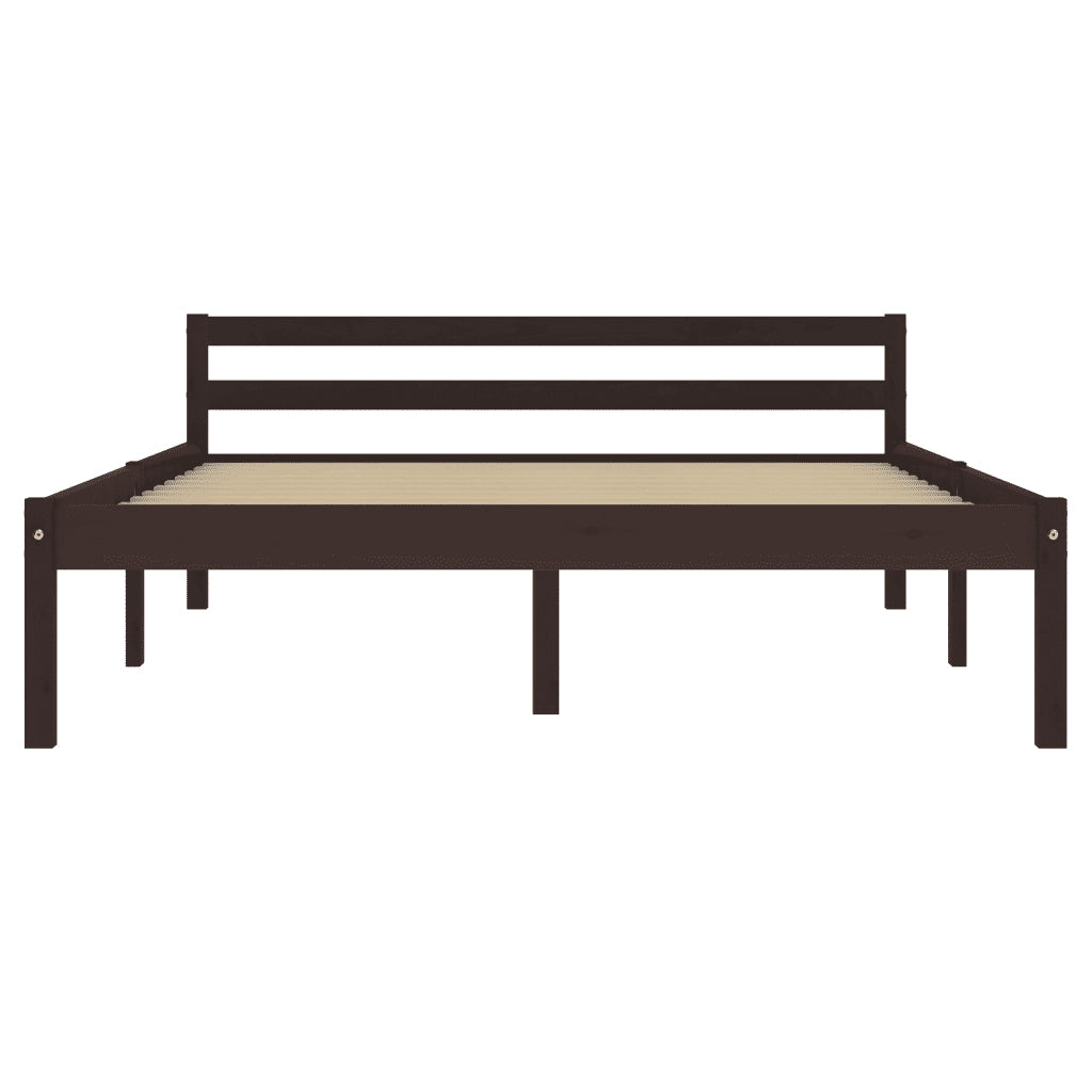 Giroletto senza Materasso Marrone Scuro 120x200 cm Legno Pino 283204