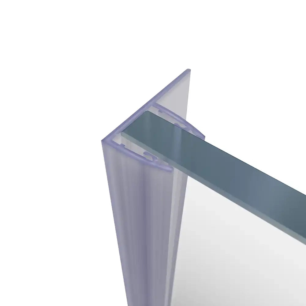 Coppia guarnizioni verticali salvagoccia in pvc 200cm vetro 4-6mm baffo 12mm | Damy