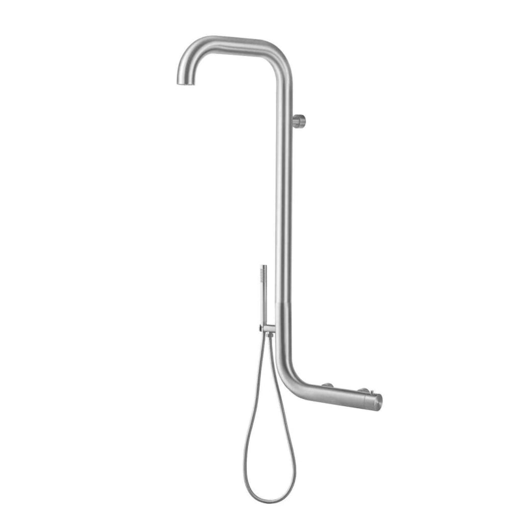 MPC Doccia da Parete in Acciaio Inox AISI 316L Colore Inox per Outdoor e Interni Codice MX1015F-INOX Modello MX1015F-INOX
