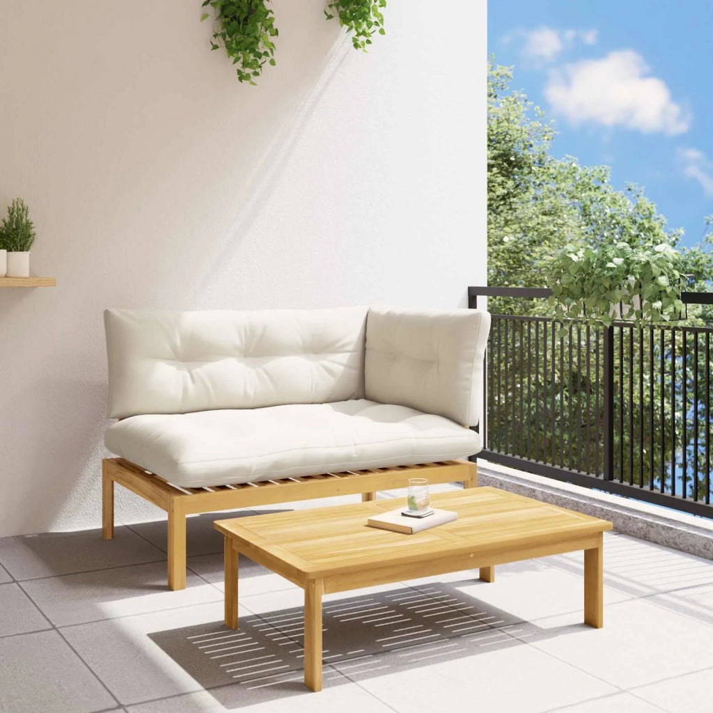 2 Pezzo Legno di acacia Marrone Chiaro