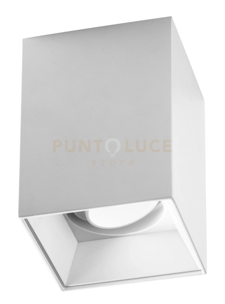 GFA1230- FARETTO ORIENTABILE BIANCO 1 LUCE ATTACCO GU10 QUADRATA L.8,5CM H.11,5CM
