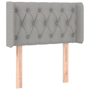 Testiera | Testata ad Orecchio Grigio Chiaro 83x16x78/88 cm in Tessuto