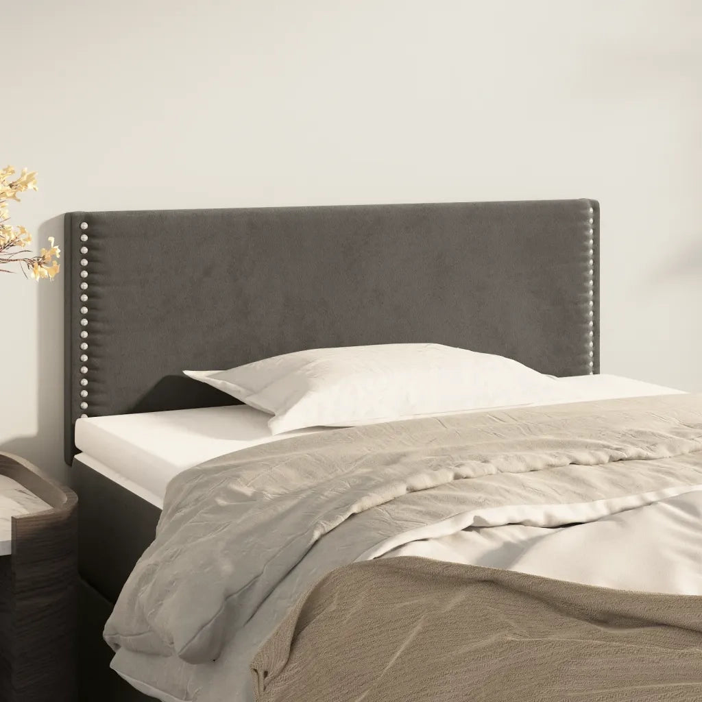 Testiera | Testata Grigio Scuro 100x5x78/88 cm in Velluto
