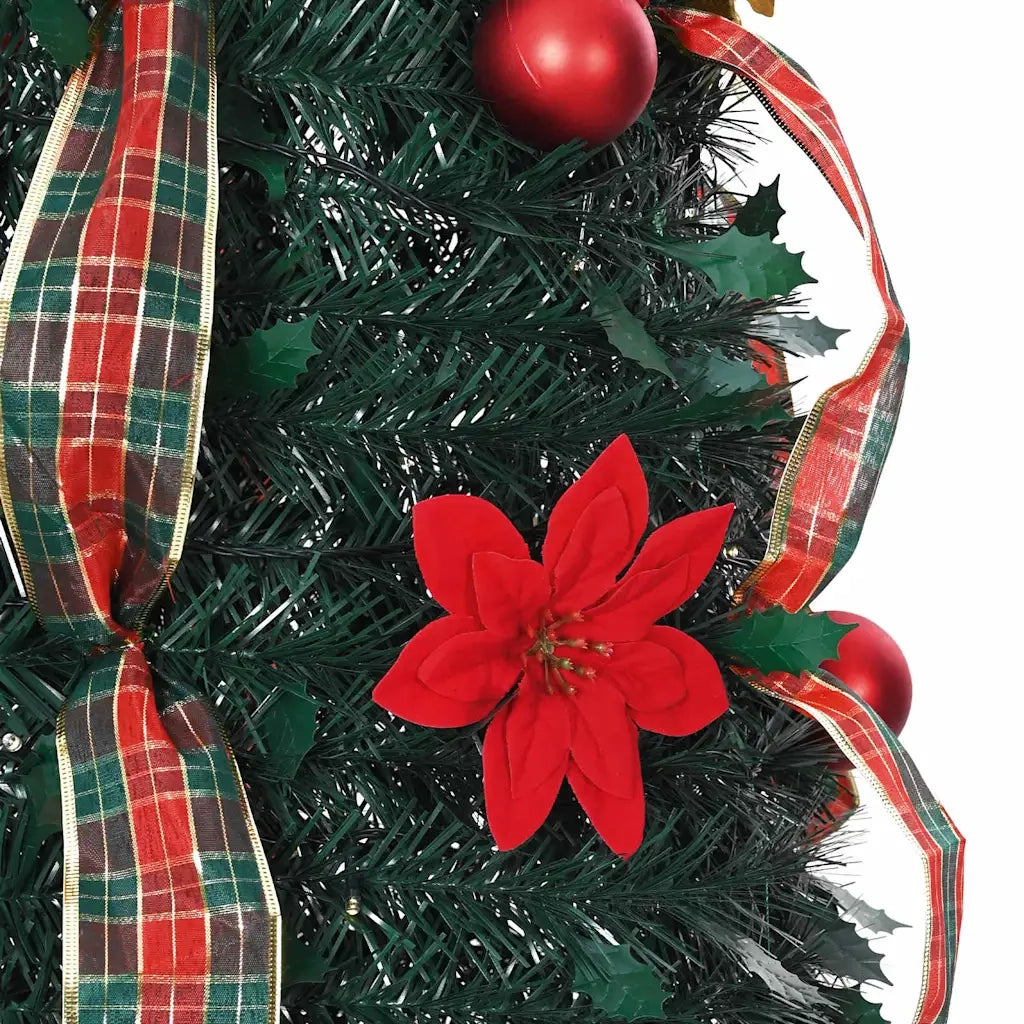 Albero di Natale Artificiale-Albero Natalizio con 150 LED Verde 180 cm PVC