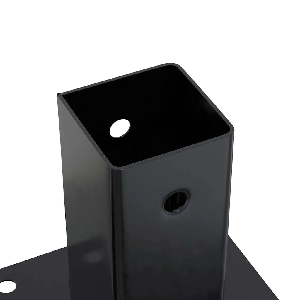 vidaXL Basi per Pali Quadrati 12 pz 71x71mm Acciaio Verniciato Polvere