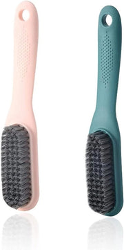 Set di spazzole per scarpe 2 pezzi - Spazzola per scarpe con manico in PP - Spazzola per pulire scarpe - Pulizia spazzola per bucato - Spazzole morbide per bucato - Spazzole per scarpe piccole