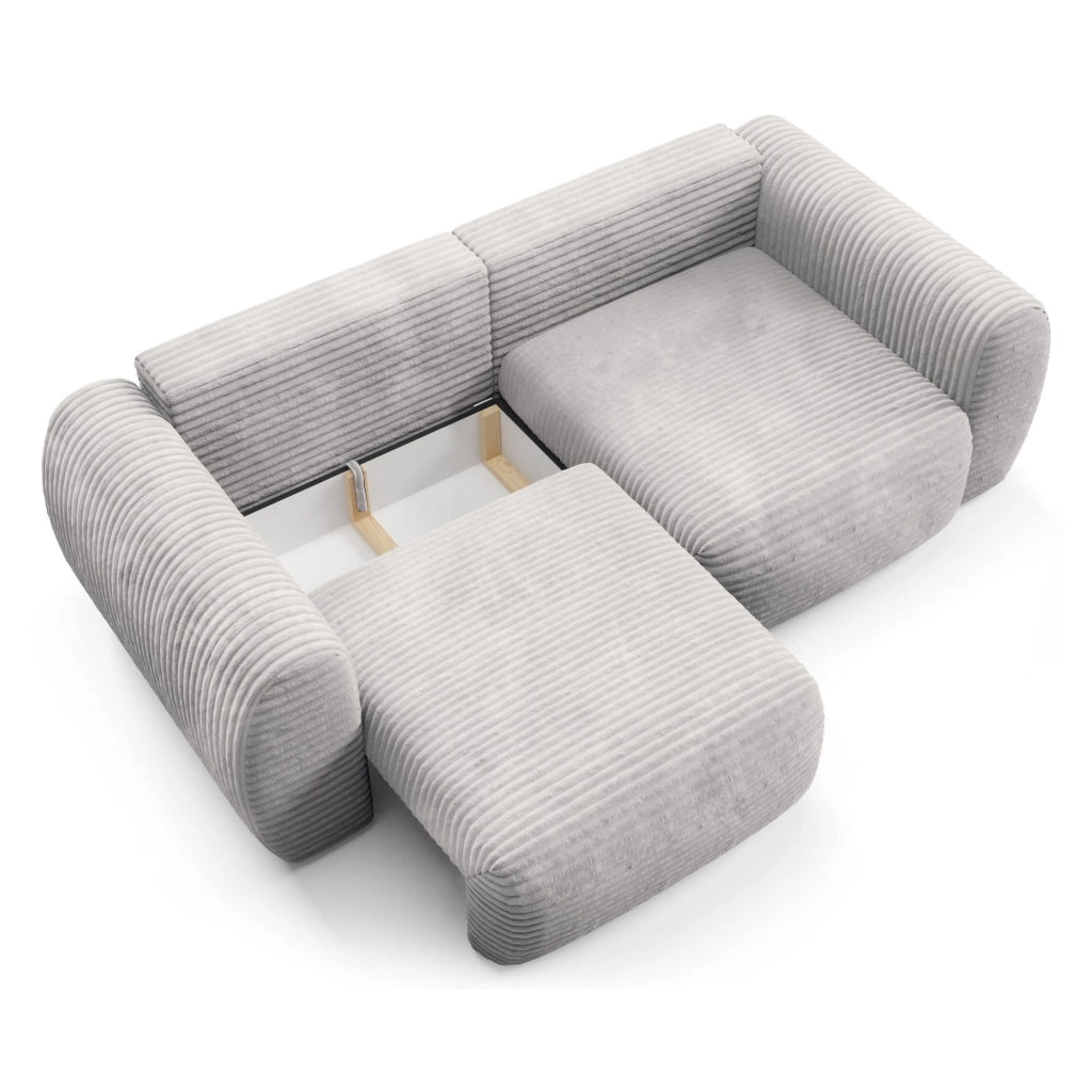 Golgi, Divano Letto 2 Posti Contenitore, 266x121 cm Bianco