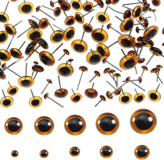 Set di punti di agamia Plus - 100 pezzi sicuri colore miele - Punti di agamia circolari da 3 a 12 mm - Agamizzazione a mano con penna di metallo