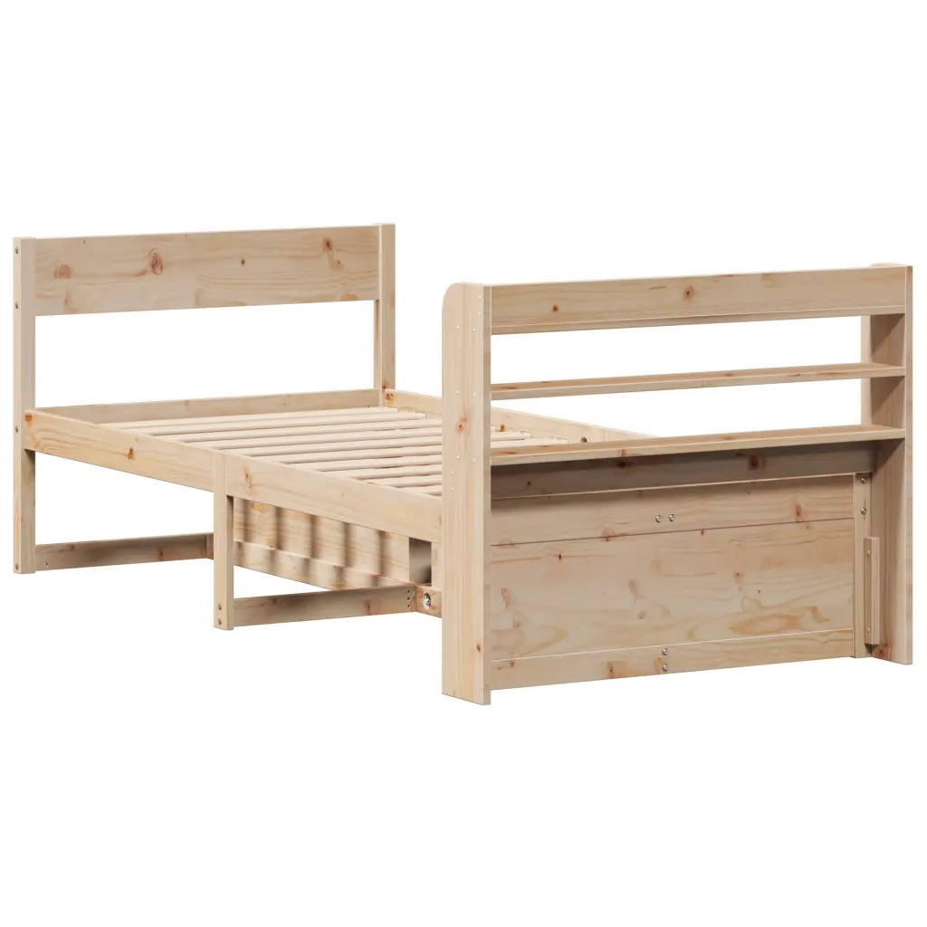 Letto singolo | Letto per adulti | Letto senza Materasso 90x200 cm in Legno Massello di Pino