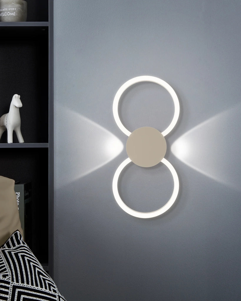 Plafoniera Moderna Venticello 1 Alluminio Marrone 2 Luci Led 20,9W 2400+135Lm