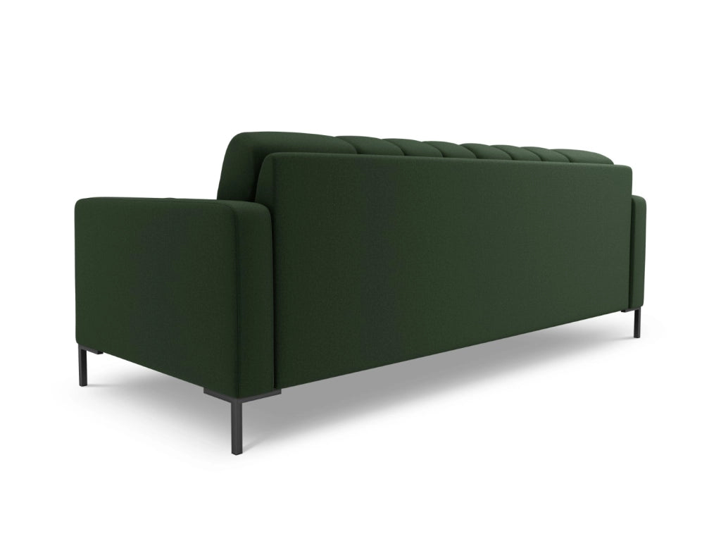 Cosmopolitan Design - Divano "Bali" 4 posti in tessuto strutturato verde scuro 