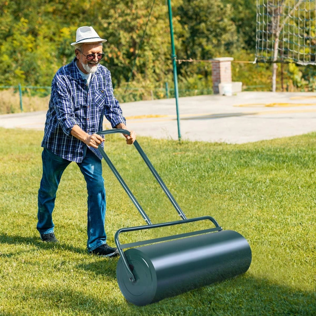 Rullo per Prato Larghezza 90cm Ø30, capacità di Riempimento 63L (Verde)