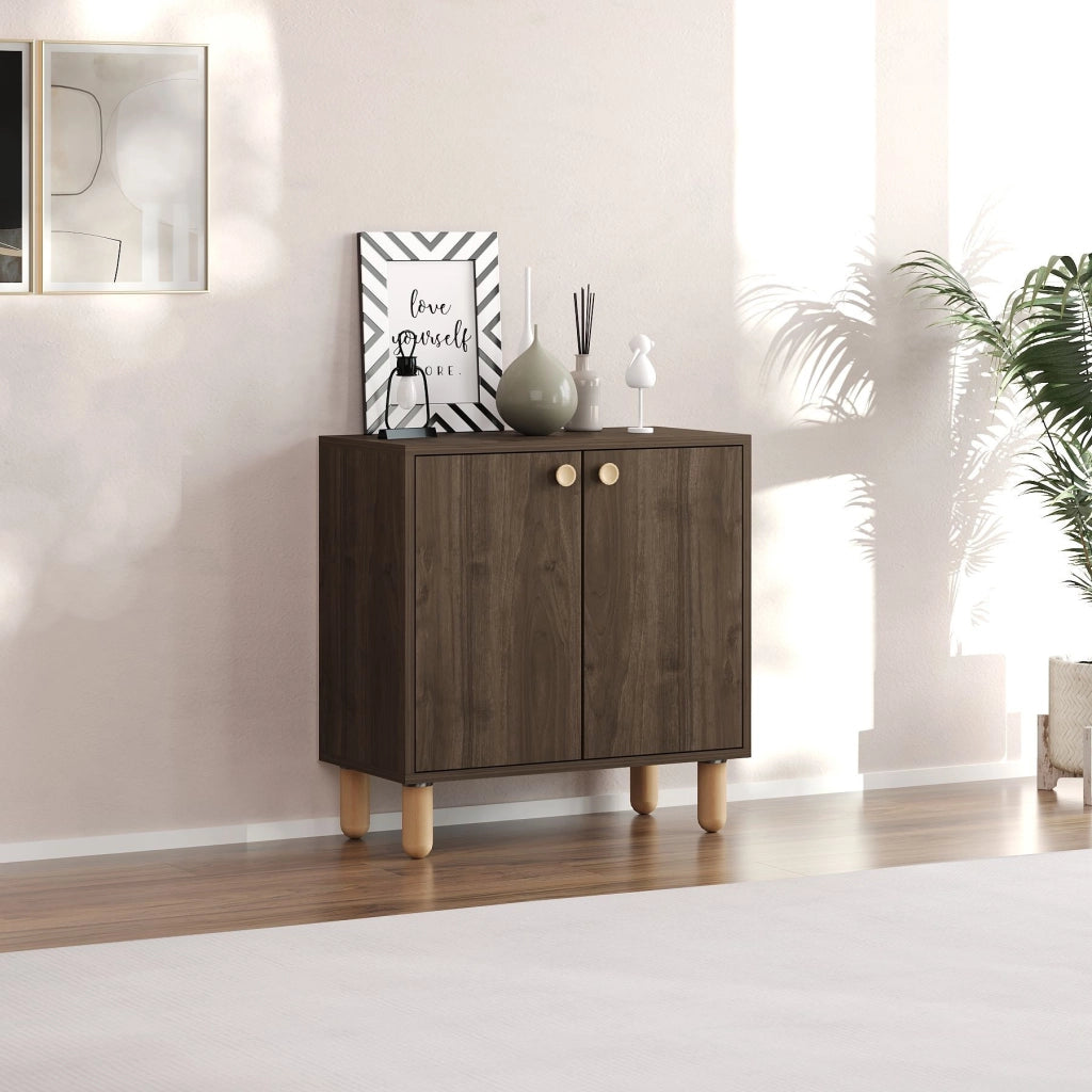 Credenza in legno "Lina" - 72 x 36 x 73 cm - Marrone