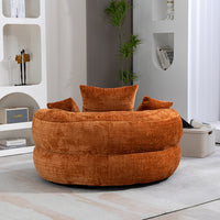 Chaise longue - Xylo - gaming chenille arancione con 3 cuscini