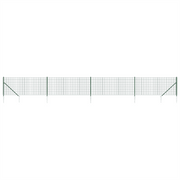Recinzione da Giardino | Recinzione Metallica con Picchetti Ancoraggio Verde 0,8x10 m
