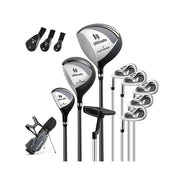 Set di 1 set completo di mazze da golf per mancini 83 x 51 x 96 cm con borsa leggera per treppiede e fodere protettive in poliestere grigio 20_0011753