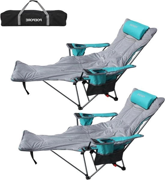 Set di sedie da campeggio pieghevoli da 2 con supporto per piedi 

Set di sedie da spiaggia pieghevoli per adulti con cuscino di schiuma e contenitore per bicchieri 

Modello: CYAAN