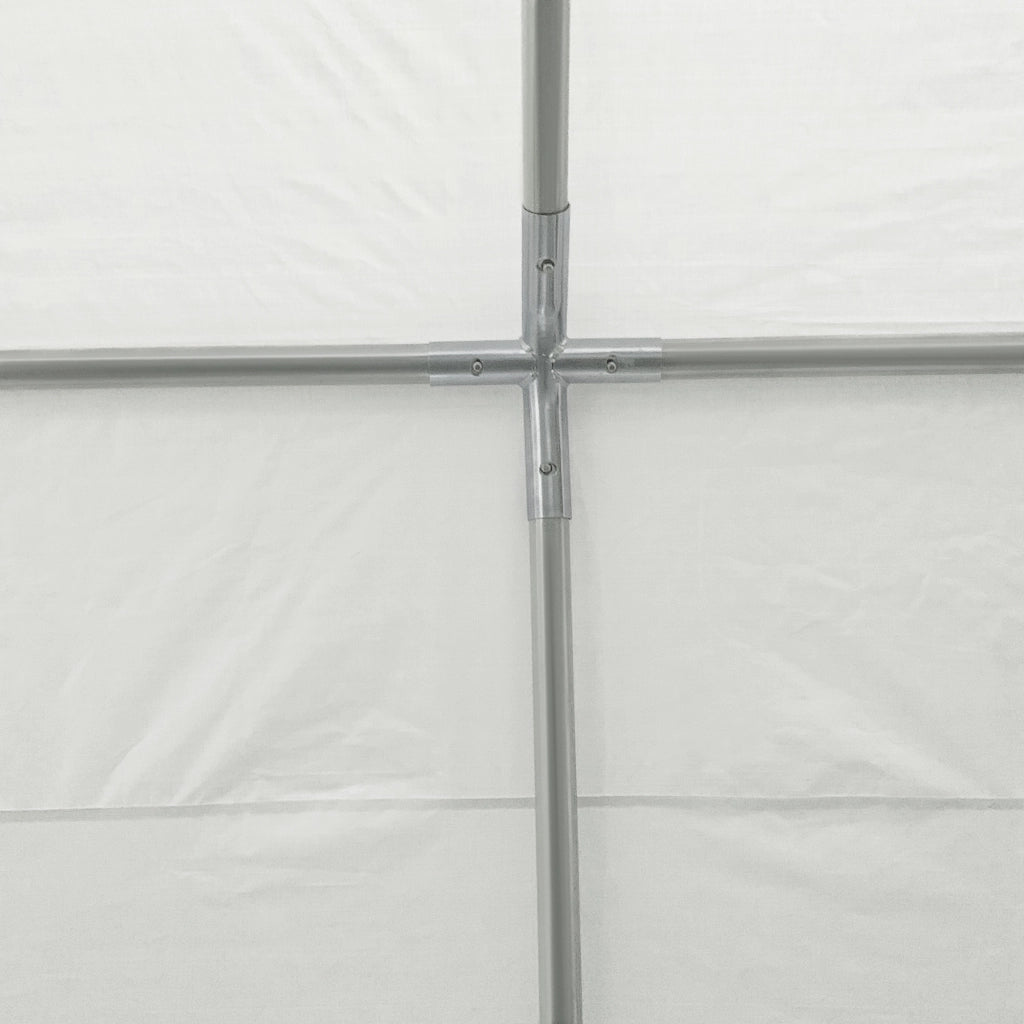 Garage Portatile 4x4m ¨C zephmum ¨C Bianco, Tettoia anti UV, Pioggia e Vento