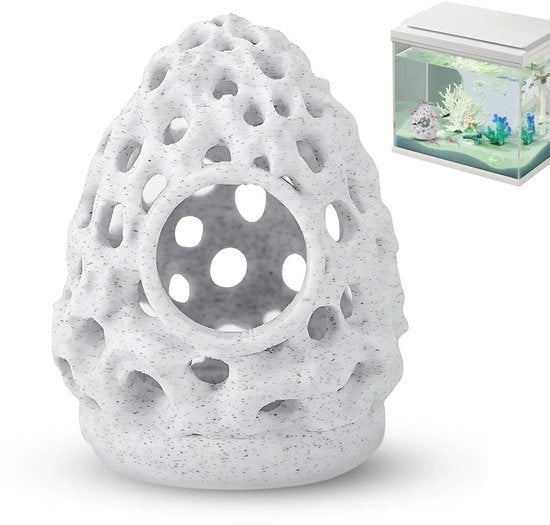 Garnale casa multifunzionale - tunnel acquario con dispositivo di fissaggio - nascondiglio per gamberi - decorazione per guppì - riduce lo stress - progetto leggero - decorazione per acquario