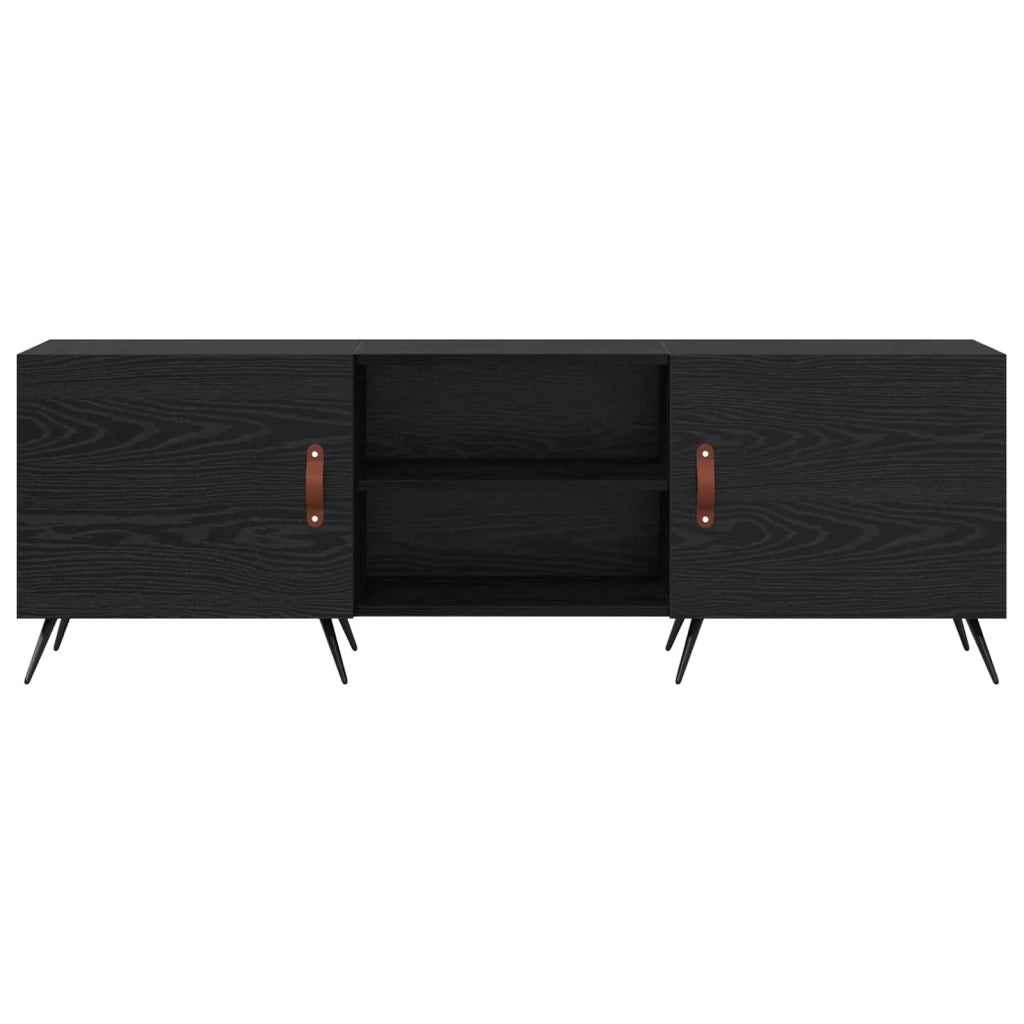 Mobile TV Rovere nero 150 x 30 x 50 cm Legno multistrato 879591
