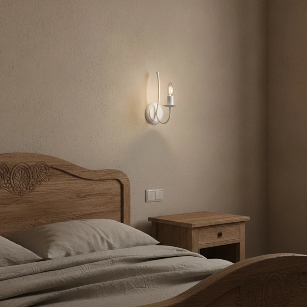 Applique Rustica Botte 1 Luce Bianco LuceArt Classic