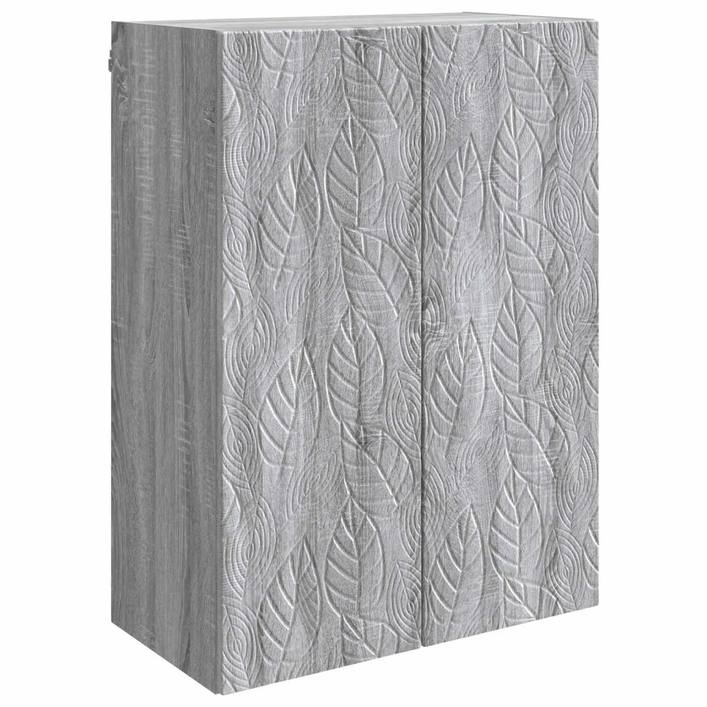 Mobiletto a muro Sonoma grigio 66 x 34,5 x 90 cm