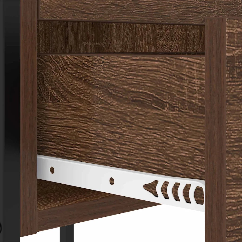 Armadio da Notte con cassetto Rovere Marrone 42 x 41 x 61 cm 859488