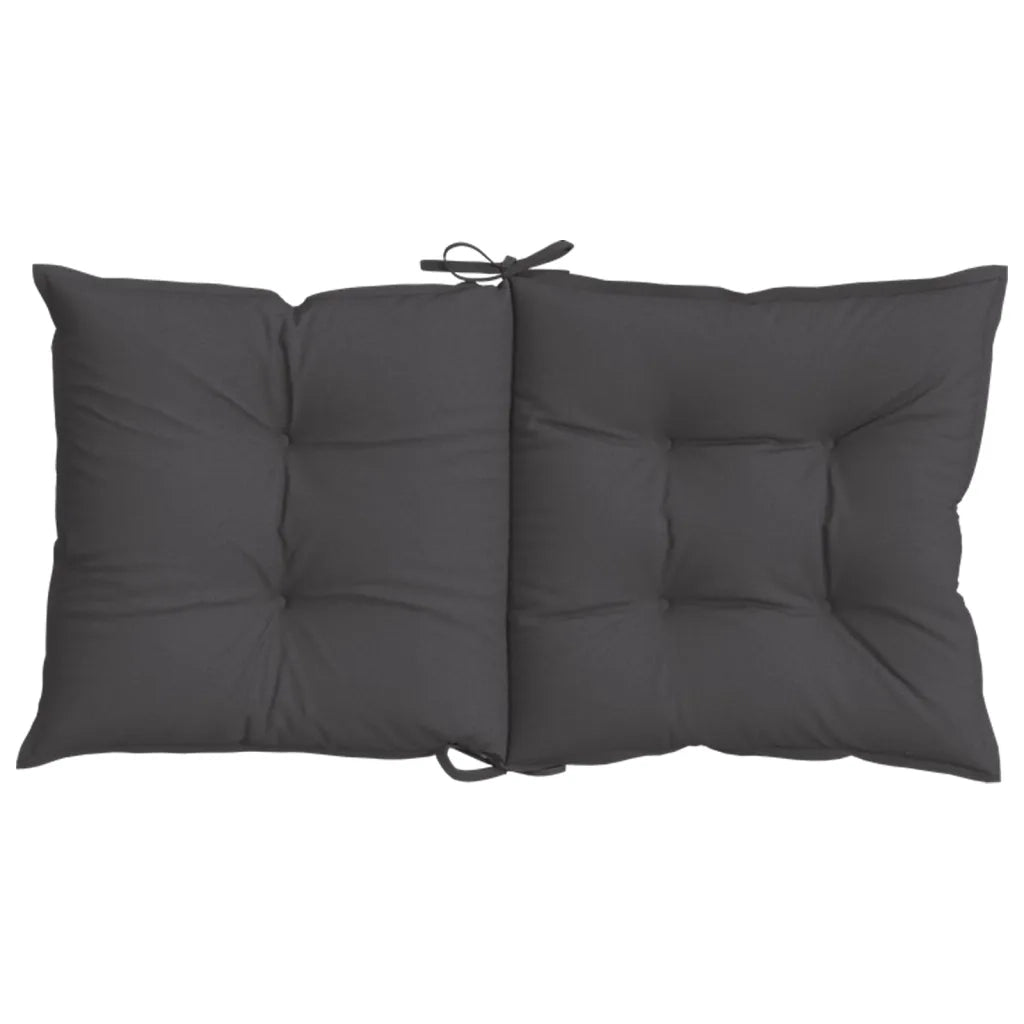 Cuscini Sedia Schiena Bassa 6 pz Antracite MÃ©lange 100x50x7 cm