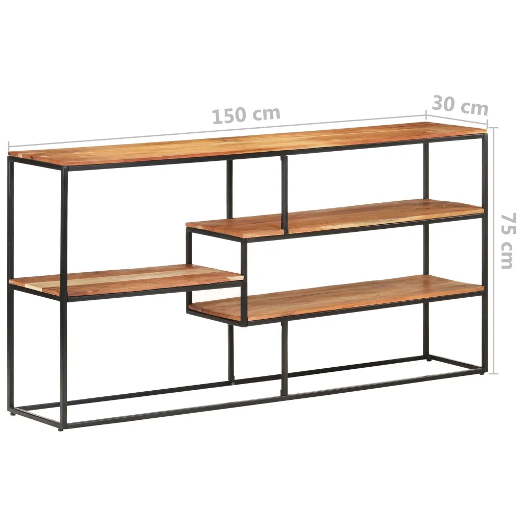 Credenza-Buffet-Armadio da cucina 150x30x75 cm in Legno Massello di Acacia
