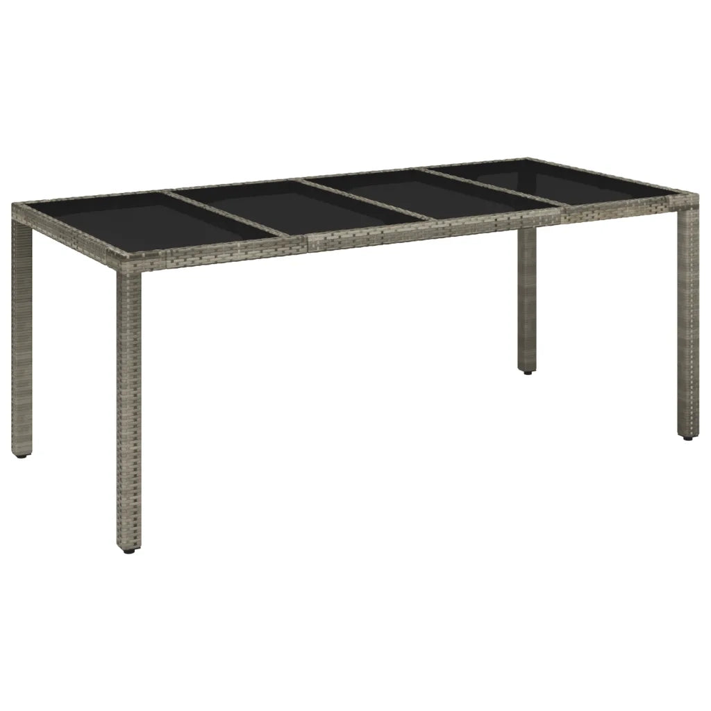 Set da Pranzo da Giardino 9 pz con Cuscini in Polyrattan Grigio 3211859