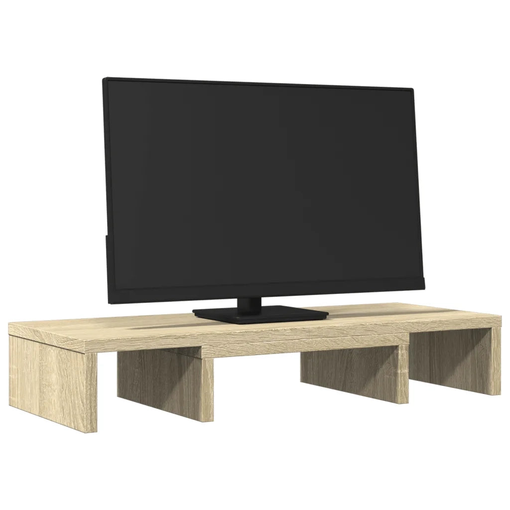 vidaXL Supporto Monitor Regolabile Rovere 60x24x10,5 cm in Truciolato