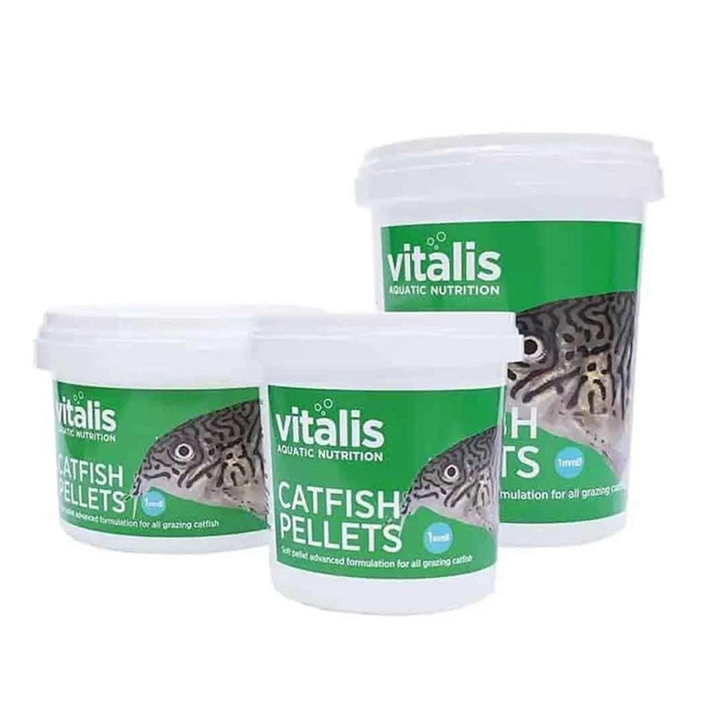 Vitalis Catfish Pellets XS 1mm - mangime in pellet per Corydoras e altri pesci brucatori Formato: 70 gr