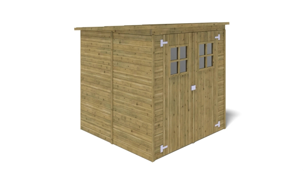 Casetta da giardino in legno 3.42 m2 - 1.9x1.8 m - 12.5 mm - Impregnata - DOM10 - ALTANKA
