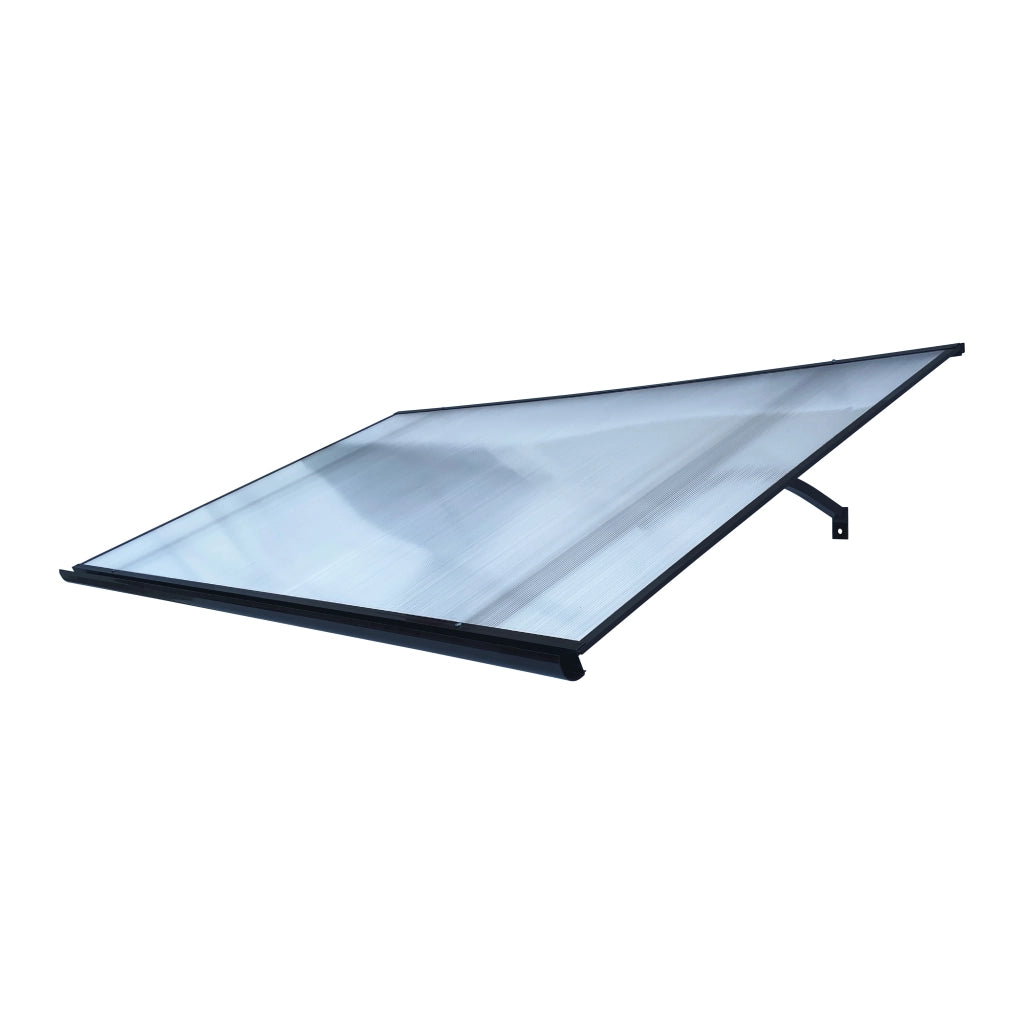 Tettoia con telaio in alluminio STARKEDACH Straight T-160 7016 con rivestimento in policarbonato
