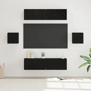 Set mobile TV 6 pcs Rovere Nero Legno multistrato 3393400