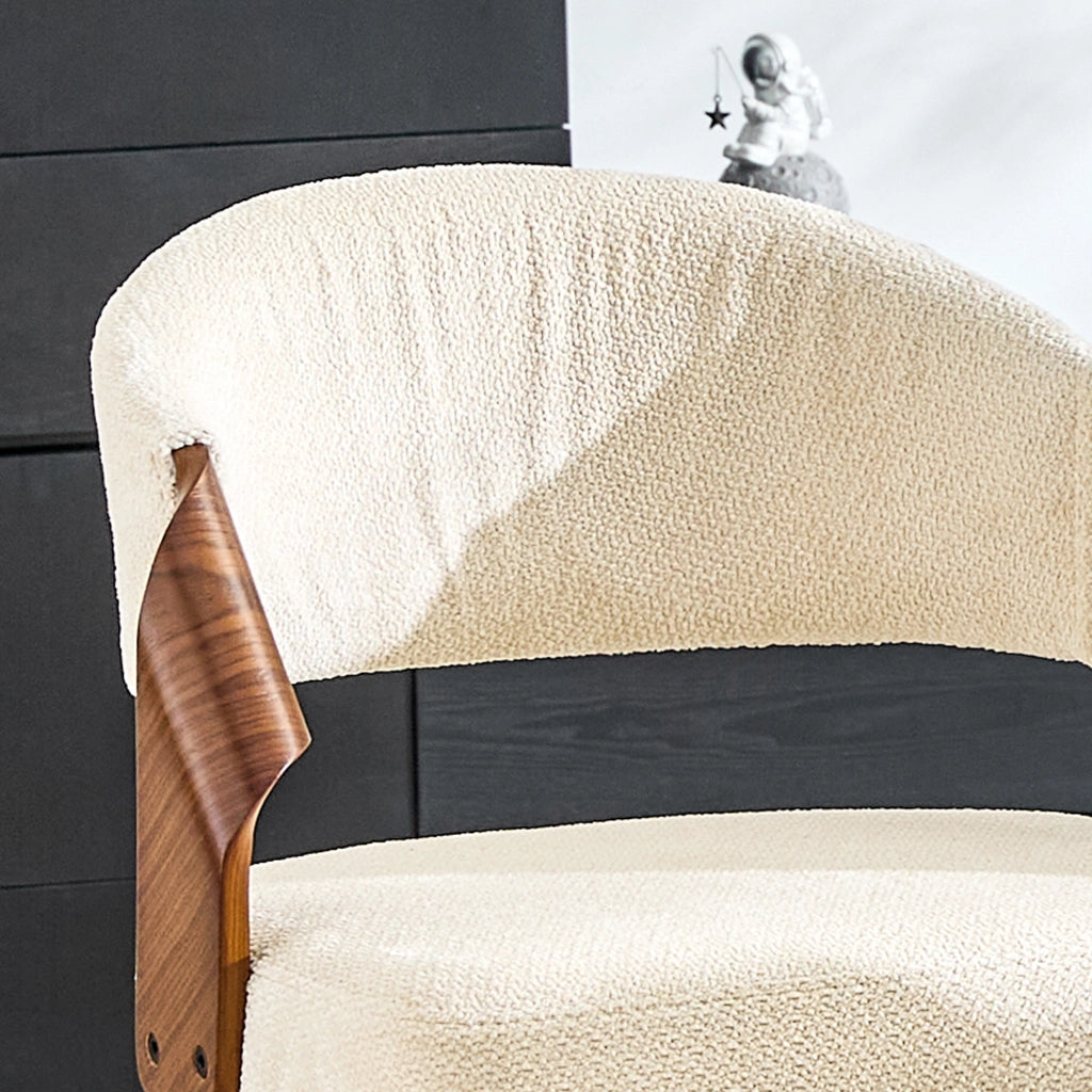 Set di 2 sgabelli da bar con schienale, struttura in legno e base metallica, altezza 95 cm, colore bianco