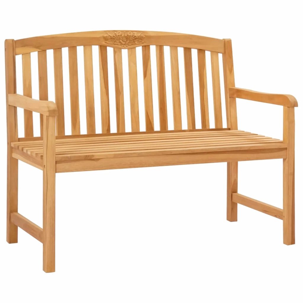 Panchina in legno intagliata a mano Naturale 114 x 60,5 x 95 cm