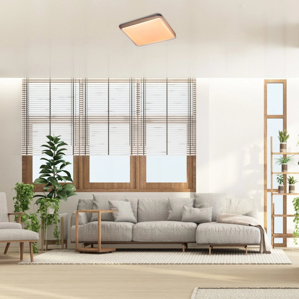 Plafoniera LED quadrata 48 cm bronzo 40W Rabalux Druzor