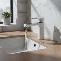 Rubinetto Da Lavabo Rea Bloom White Chrom Low