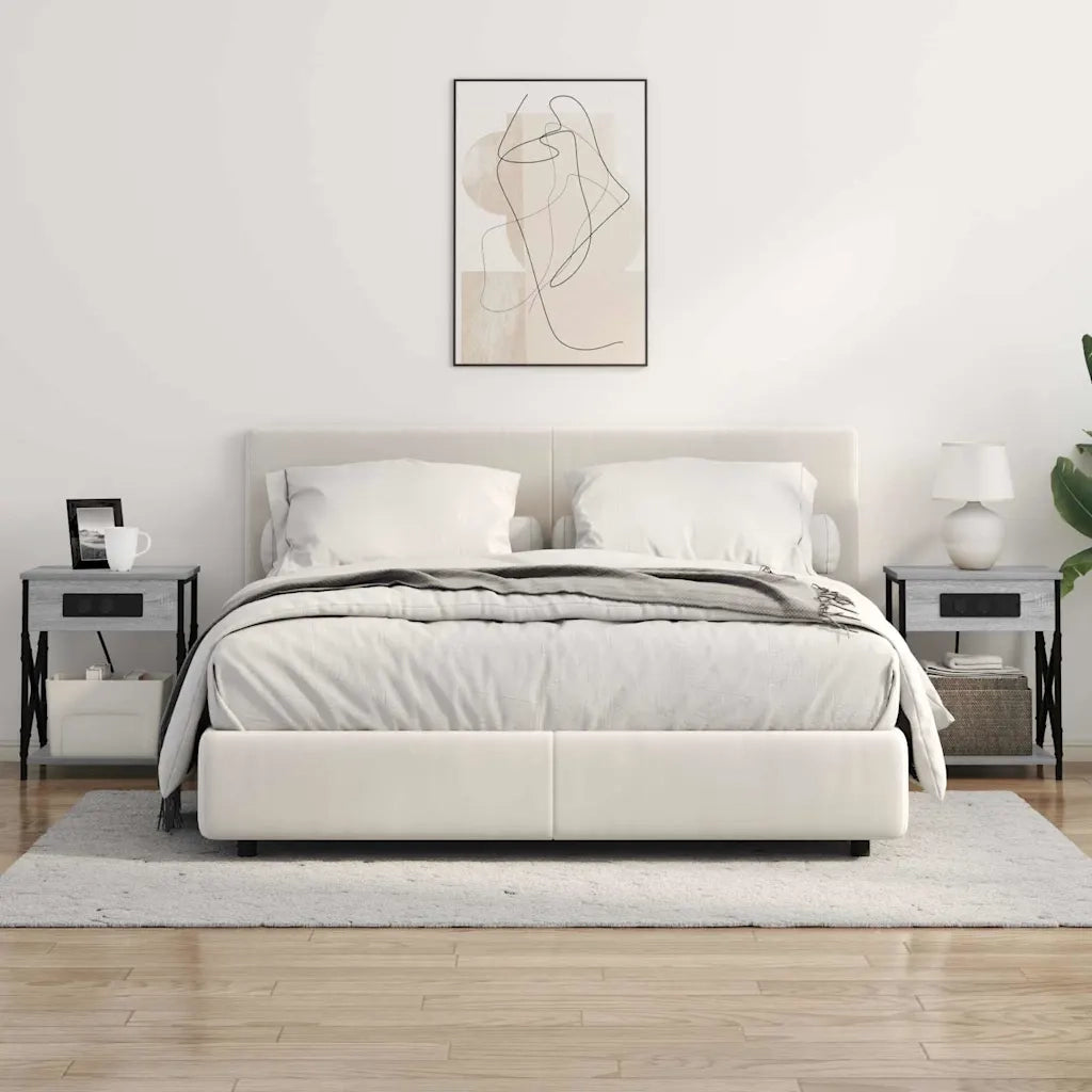 Set di 2 Comodini | Armadio da Notte | Mobiletto da notte Grigio Sonoma 41 x 31 x 51 cm