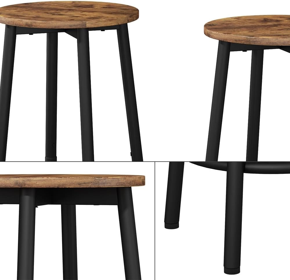 Set di 2 sgabelli da bar Edmonton, Rovere rustico, 31.5 x 64 cm 2 parti, regolabile in altezza con poggiapiedi per posizioni di seduta flessibili