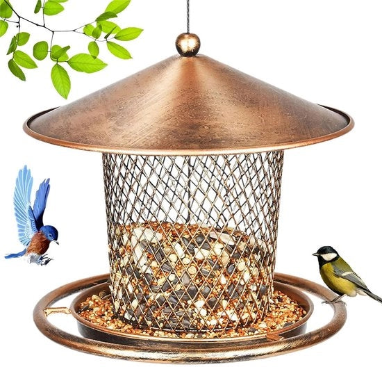 Piatto per uccelli appeso, piatto per uccelli metallico da appendere, piatto per uccelli impermeabile, piatto per uccelli selvatici, piatto per uccelli appeso per balcone, giardino