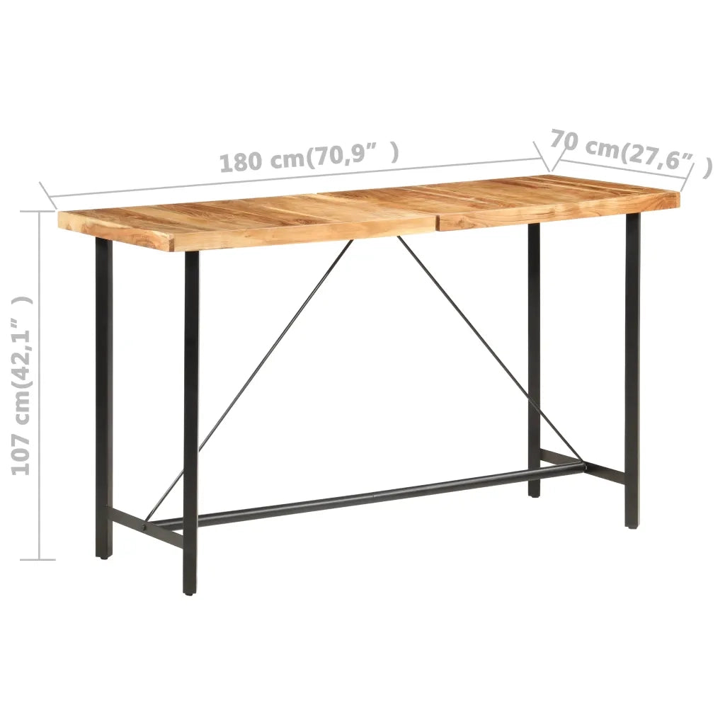 Set da Bar 9 pz in Legno Massello di Acacia e Legno di Recupero cod mxl 57815