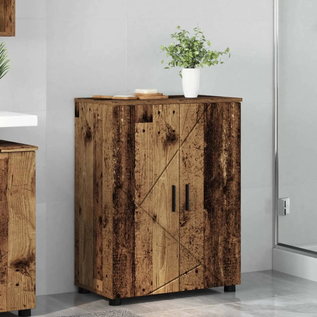 Mobile da Bagno con archiviazione Legno vecchio 60 x 35 x 80 cm 883312