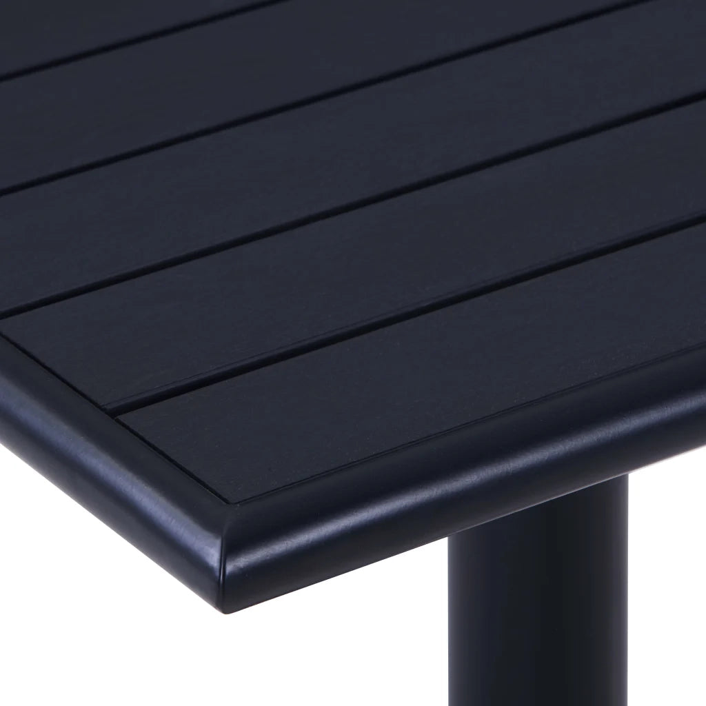 Tavolo da Giardino Nero 60x60x75 cm 49469