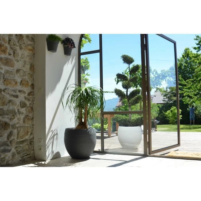 Grey 46L pot 50cm rotonda